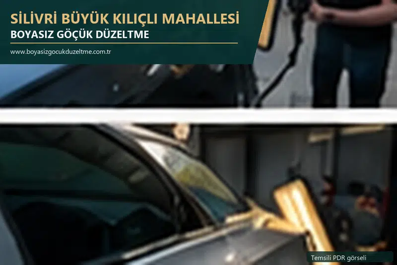 Silivri Büyük Kılıçlı Mahallesi sabit nokta ve mobil PDR randevusunu anlatan temsili otomobil hizmeti görseli