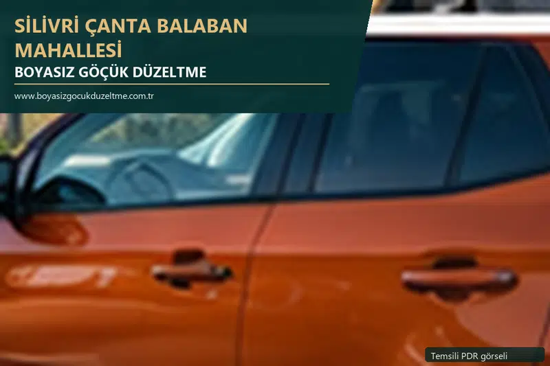 Silivri Çanta Balaban Mahallesi sabit nokta ve mobil PDR randevusunu anlatan temsili otomobil hizmeti görseli