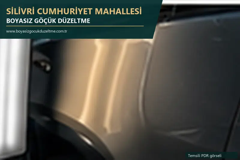 Silivri Cumhuriyet Mahallesi sabit nokta ve mobil PDR randevusunu anlatan temsili otomobil hizmeti görseli