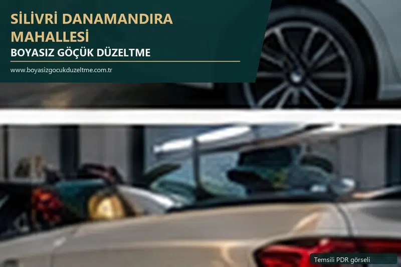 Silivri Danamandıra Mahallesi sabit nokta ve mobil PDR randevusunu anlatan temsili otomobil hizmeti görseli