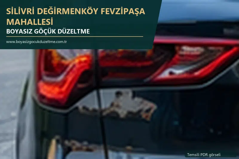 Silivri Değirmenköy Fevzipaşa Mahallesi sabit nokta ve mobil PDR randevusunu anlatan temsili otomobil hizmeti görseli