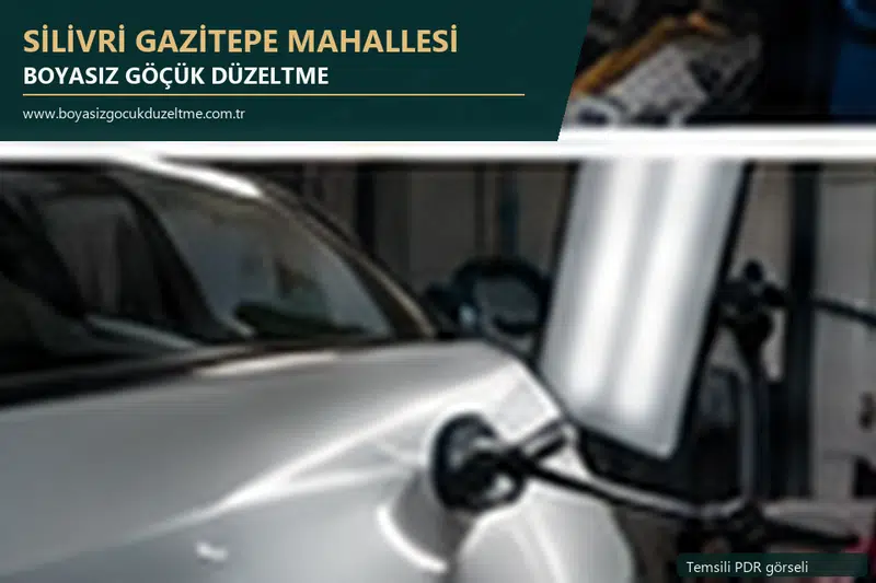 Silivri Gazitepe Mahallesi sabit nokta ve mobil PDR randevusunu anlatan temsili otomobil hizmeti görseli