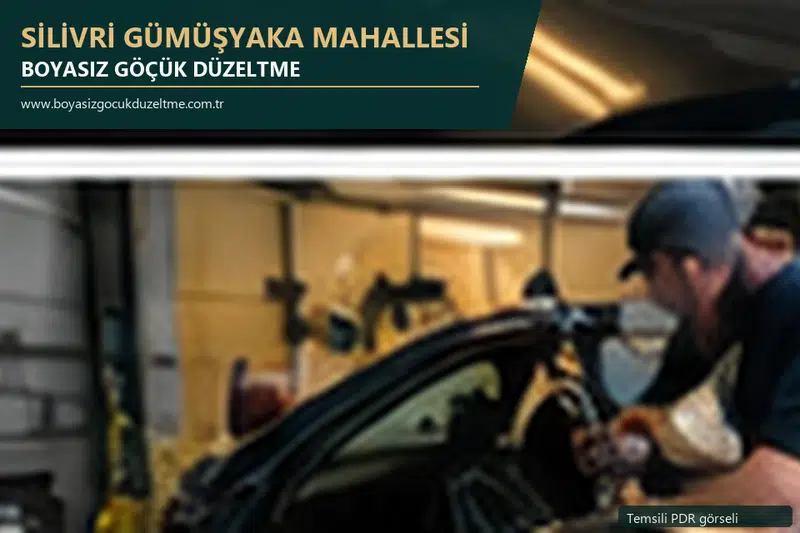Silivri Gümüşyaka Mahallesi sabit nokta ve mobil PDR randevusunu anlatan temsili otomobil hizmeti görseli