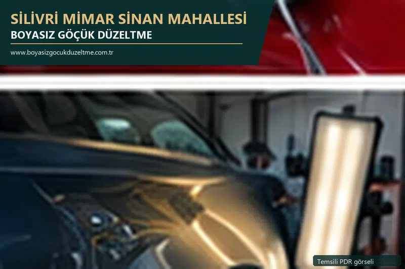 Silivri Mimar Sinan Mahallesi sabit nokta ve mobil PDR randevusunu anlatan temsili otomobil hizmeti görseli