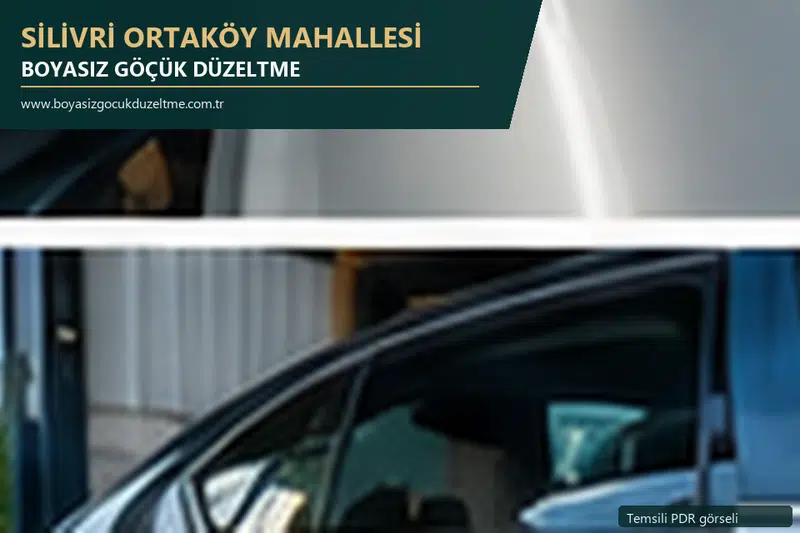 Silivri Ortaköy Mahallesi sabit nokta ve mobil PDR randevusunu anlatan temsili otomobil hizmeti görseli