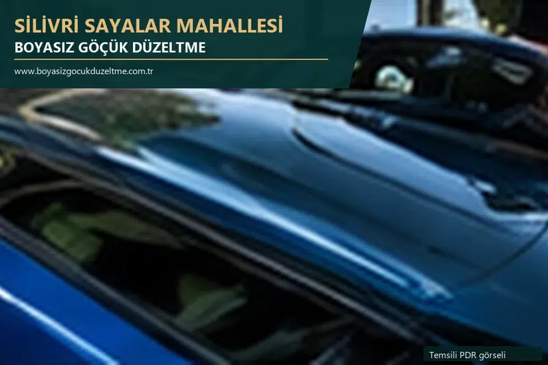 Silivri Sayalar Mahallesi sabit nokta ve mobil PDR randevusunu anlatan temsili otomobil hizmeti görseli
