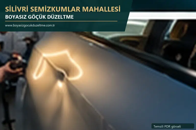 Silivri Semizkumlar Mahallesi sabit nokta ve mobil PDR randevusunu anlatan temsili otomobil hizmeti görseli