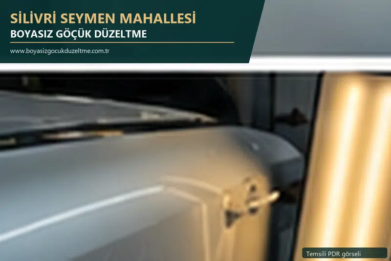 Silivri Seymen Mahallesi sabit nokta ve mobil PDR randevusunu anlatan temsili otomobil hizmeti görseli