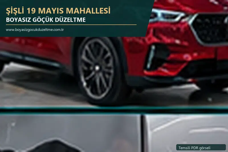 Şişli 19 Mayıs Mahallesi sabit nokta ve mobil PDR randevusunu anlatan temsili otomobil hizmeti görseli