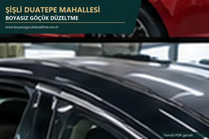 Şişli Duatepe Mahallesi sabit nokta ve mobil PDR randevusunu anlatan temsili otomobil hizmeti görseli