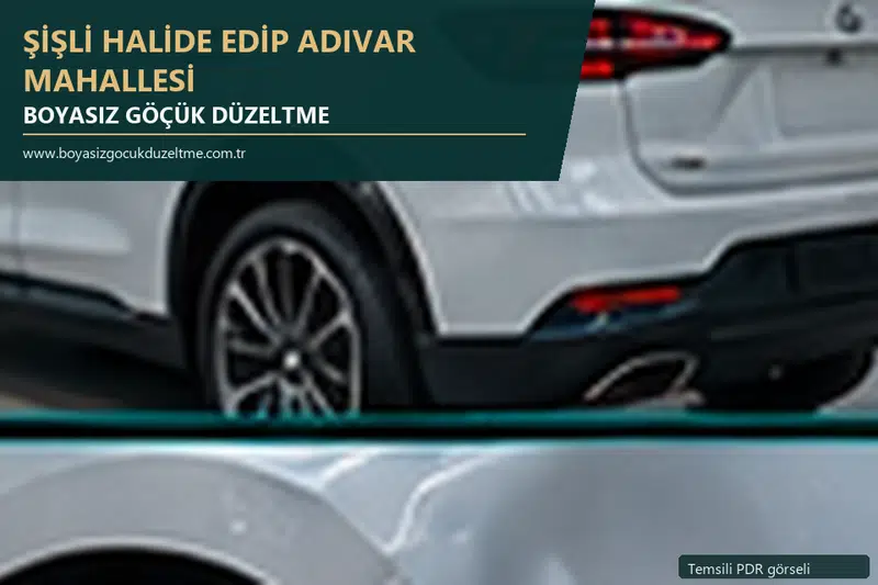 Şişli Halide Edip Adıvar Mahallesi sabit nokta ve mobil PDR randevusunu anlatan temsili otomobil hizmeti görseli