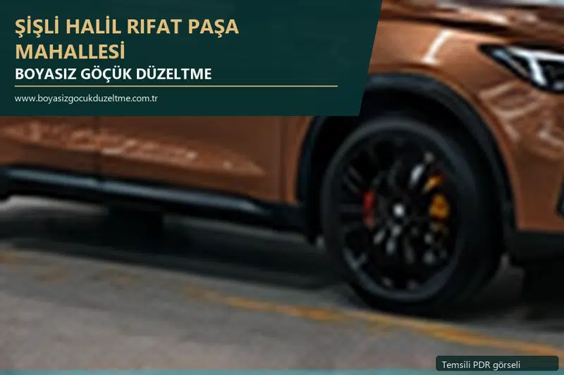 Şişli Halil Rıfat Paşa Mahallesi sabit nokta ve mobil PDR randevusunu anlatan temsili otomobil hizmeti görseli