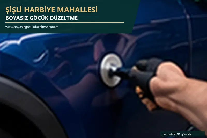 Şişli Harbiye Mahallesi sabit nokta ve mobil PDR randevusunu anlatan temsili otomobil hizmeti görseli
