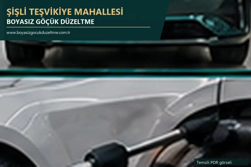 Şişli Teşvikiye Mahallesi sabit nokta ve mobil PDR randevusunu anlatan temsili otomobil hizmeti görseli
