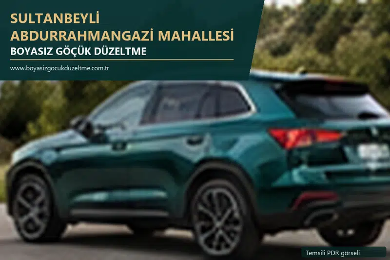Sultanbeyli Abdurrahmangazi Mahallesi sabit nokta ve mobil PDR randevusunu anlatan temsili otomobil hizmeti görseli