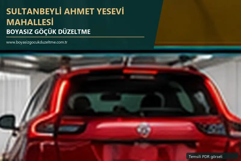 Sultanbeyli Ahmet Yesevi Mahallesi sabit nokta ve mobil PDR randevusunu anlatan temsili otomobil hizmeti görseli