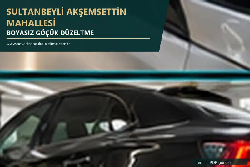 Sultanbeyli Akşemsettin Mahallesi sabit nokta ve mobil PDR randevusunu anlatan temsili otomobil hizmeti görseli