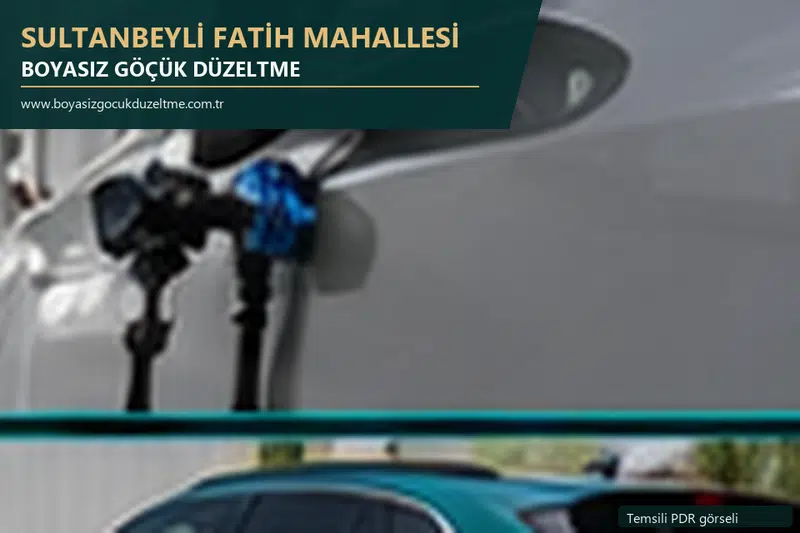 Sultanbeyli Fatih Mahallesi sabit nokta ve mobil PDR randevusunu anlatan temsili otomobil hizmeti görseli