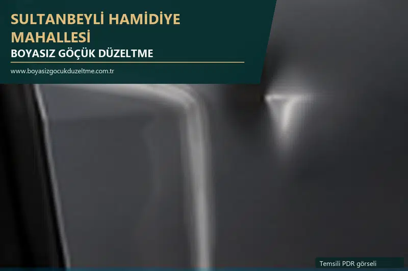 Sultanbeyli Hamidiye Mahallesi sabit nokta ve mobil PDR randevusunu anlatan temsili otomobil hizmeti görseli