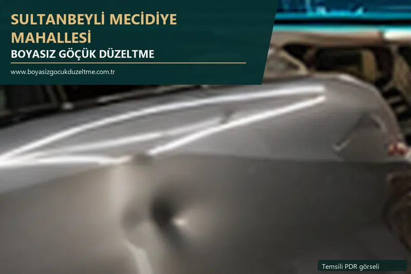 Sultanbeyli Mecidiye Mahallesi sabit nokta ve mobil PDR randevusunu anlatan temsili otomobil hizmeti görseli