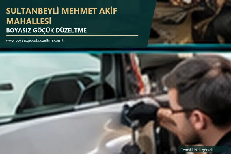 Sultanbeyli Mehmet Akif Mahallesi sabit nokta ve mobil PDR randevusunu anlatan temsili otomobil hizmeti görseli