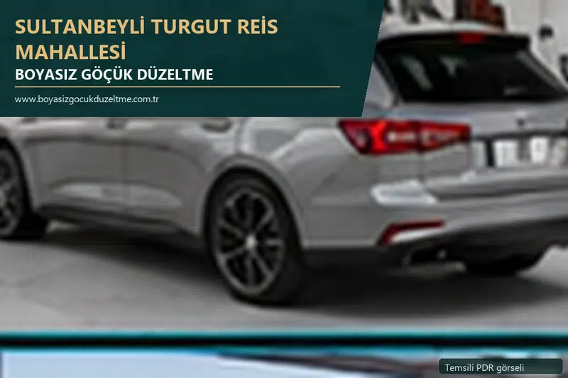 Sultanbeyli Turgut Reis Mahallesi sabit nokta ve mobil PDR randevusunu anlatan temsili otomobil hizmeti görseli