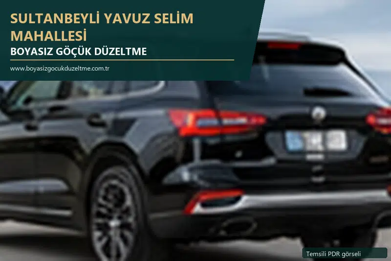 Sultanbeyli Yavuz Selim Mahallesi sabit nokta ve mobil PDR randevusunu anlatan temsili otomobil hizmeti görseli