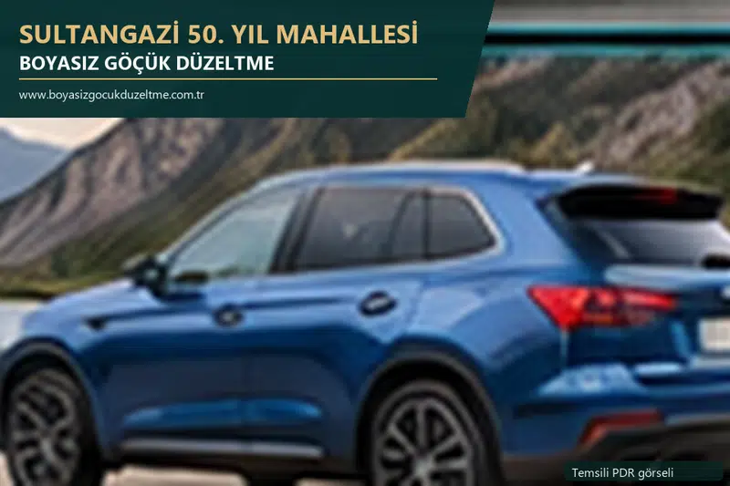 Sultangazi 50. Yıl Mahallesi sabit nokta ve mobil PDR randevusunu anlatan temsili otomobil hizmeti görseli
