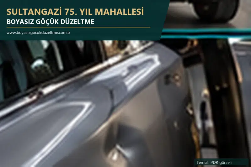 Sultangazi 75. Yıl Mahallesi sabit nokta ve mobil PDR randevusunu anlatan temsili otomobil hizmeti görseli