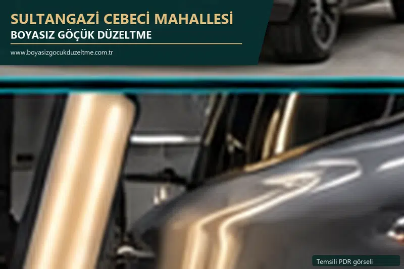 Sultangazi Cebeci Mahallesi sabit nokta ve mobil PDR randevusunu anlatan temsili otomobil hizmeti görseli
