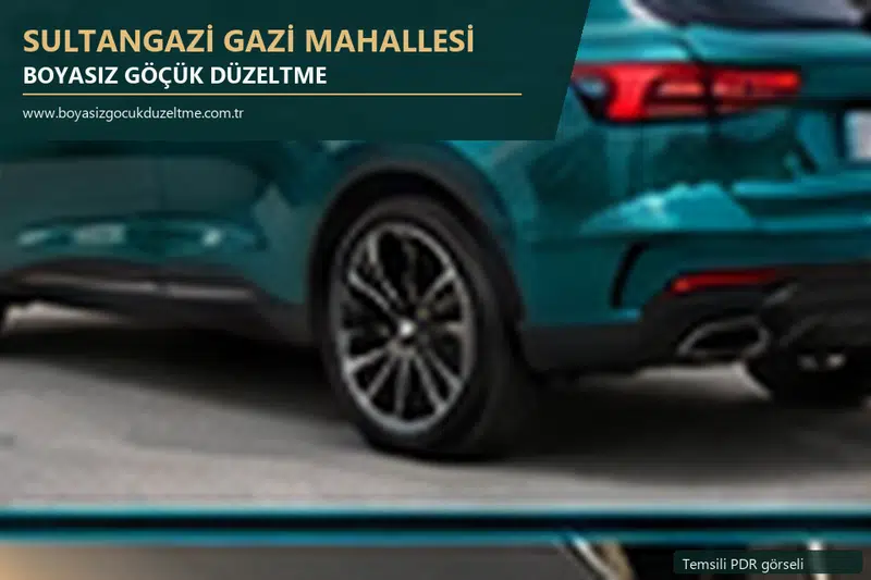 Sultangazi Gazi Mahallesi sabit nokta ve mobil PDR randevusunu anlatan temsili otomobil hizmeti görseli