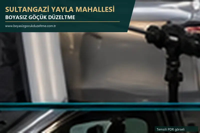 Sultangazi Yayla Mahallesi sabit nokta ve mobil PDR randevusunu anlatan temsili otomobil hizmeti görseli