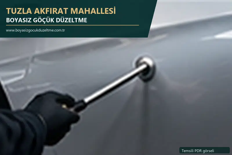 Tuzla Akfırat Mahallesi sabit nokta ve mobil PDR randevusunu anlatan temsili otomobil hizmeti görseli