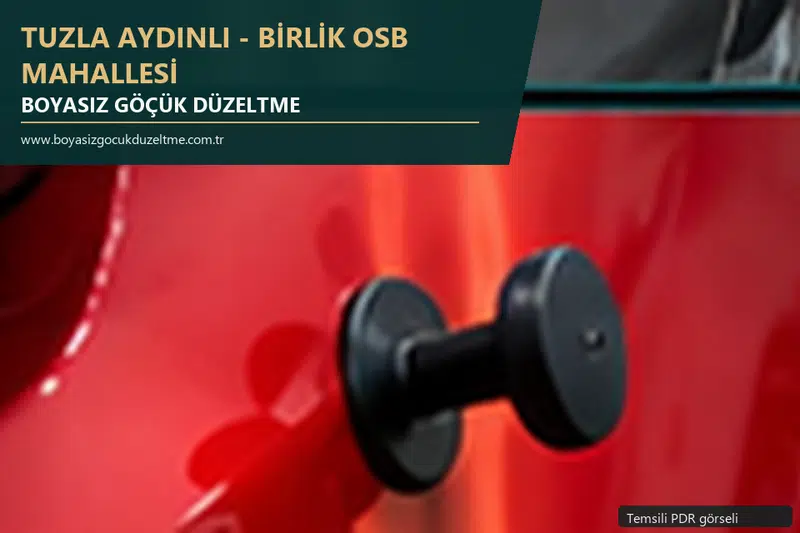 Tuzla Aydınlı - Birlik Osb Mahallesi sabit nokta ve mobil PDR randevusunu anlatan temsili otomobil hizmeti görseli