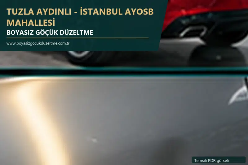 Tuzla Aydınlı - İstanbul Ayosb Mahallesi sabit nokta ve mobil PDR randevusunu anlatan temsili otomobil hizmeti görseli