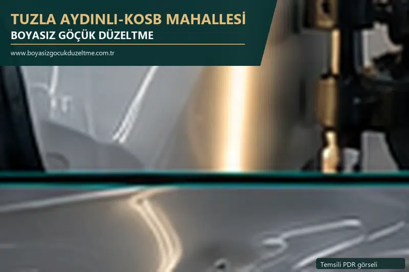 Tuzla Aydınlı-Kosb Mahallesi sabit nokta ve mobil PDR randevusunu anlatan temsili otomobil hizmeti görseli
