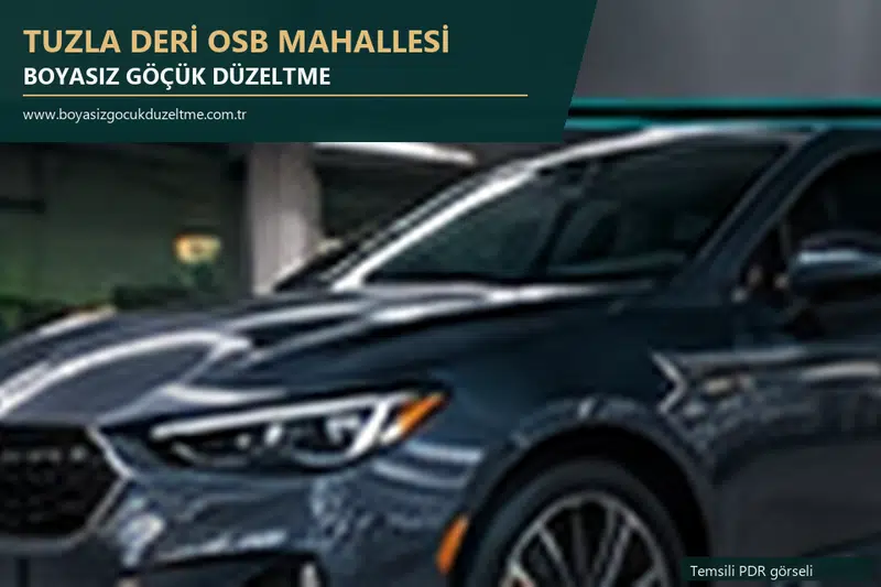 Tuzla Deri Osb Mahallesi sabit nokta ve mobil PDR randevusunu anlatan temsili otomobil hizmeti görseli
