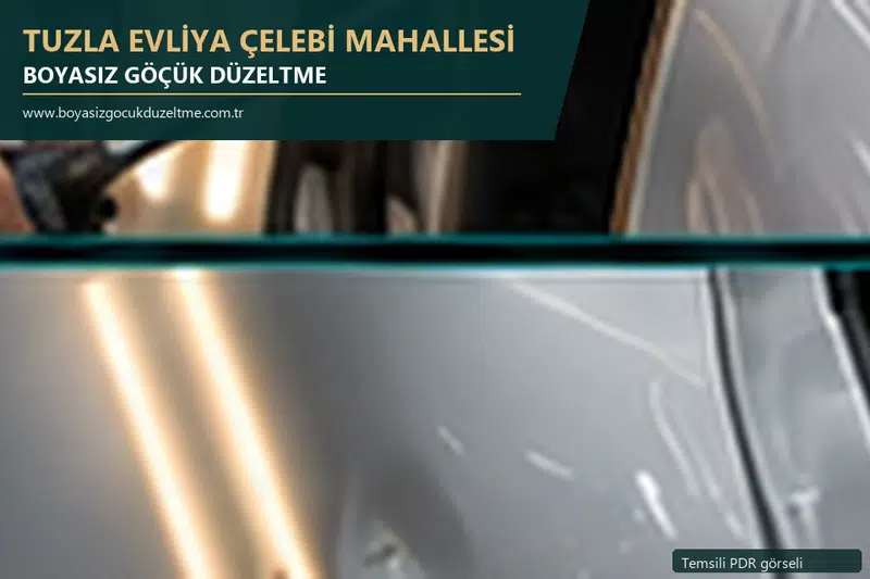 Tuzla Evliya Çelebi Mahallesi sabit nokta ve mobil PDR randevusunu anlatan temsili otomobil hizmeti görseli