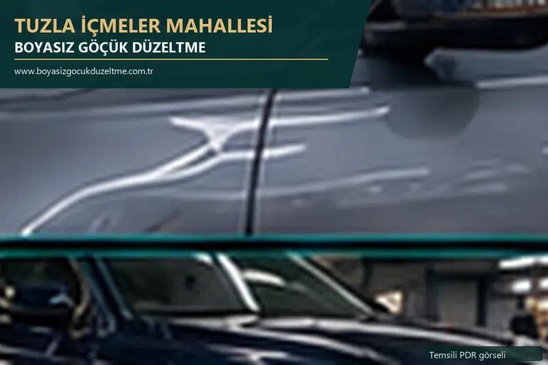 Tuzla İçmeler Mahallesi sabit nokta ve mobil PDR randevusunu anlatan temsili otomobil hizmeti görseli