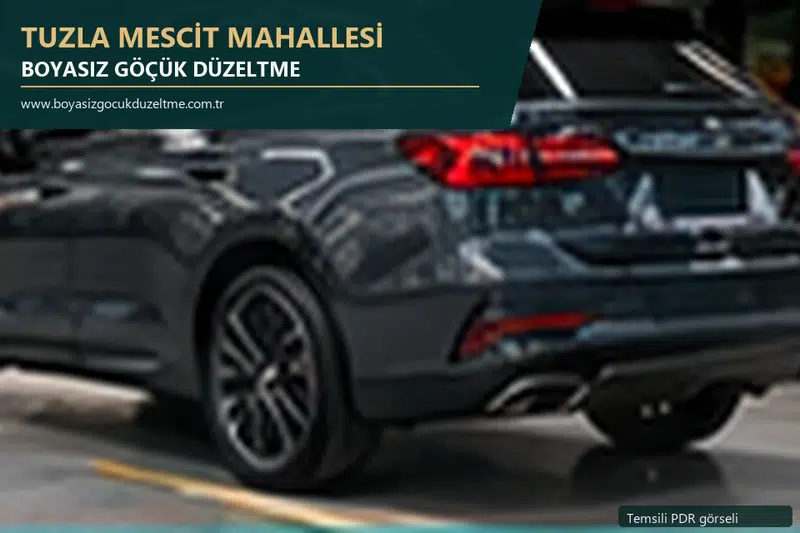 Tuzla Mescit Mahallesi sabit nokta ve mobil PDR randevusunu anlatan temsili otomobil hizmeti görseli