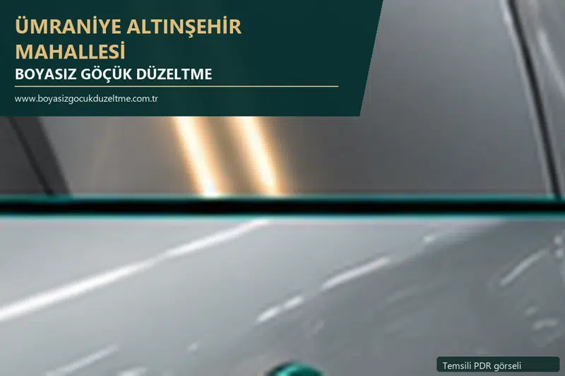 Ümraniye Altınşehir Mahallesi sabit nokta ve mobil PDR randevusunu anlatan temsili otomobil hizmeti görseli