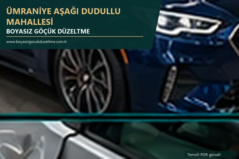Ümraniye Aşağı Dudullu Mahallesi sabit nokta ve mobil PDR randevusunu anlatan temsili otomobil hizmeti görseli