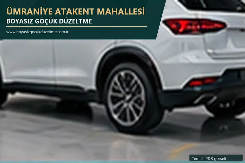 Ümraniye Atakent Mahallesi sabit nokta ve mobil PDR randevusunu anlatan temsili otomobil hizmeti görseli