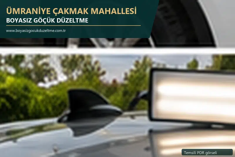 Ümraniye Çakmak Mahallesi sabit nokta ve mobil PDR randevusunu anlatan temsili otomobil hizmeti görseli
