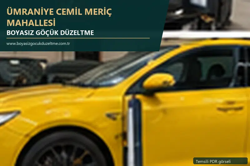 Ümraniye Cemil Meriç Mahallesi sabit nokta ve mobil PDR randevusunu anlatan temsili otomobil hizmeti görseli