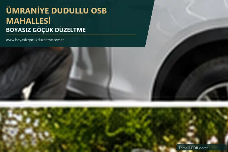 Ümraniye Dudullu Osb Mahallesi sabit nokta ve mobil PDR randevusunu anlatan temsili otomobil hizmeti görseli