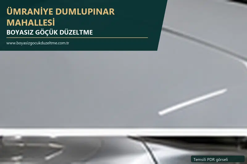 Ümraniye Dumlupınar Mahallesi sabit nokta ve mobil PDR randevusunu anlatan temsili otomobil hizmeti görseli