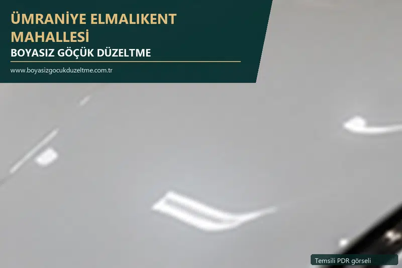 Ümraniye Elmalıkent Mahallesi sabit nokta ve mobil PDR randevusunu anlatan temsili otomobil hizmeti görseli