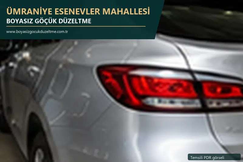 Ümraniye Esenevler Mahallesi sabit nokta ve mobil PDR randevusunu anlatan temsili otomobil hizmeti görseli