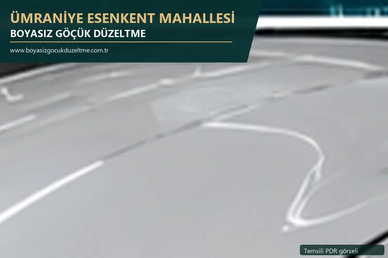Ümraniye Esenkent Mahallesi sabit nokta ve mobil PDR randevusunu anlatan temsili otomobil hizmeti görseli